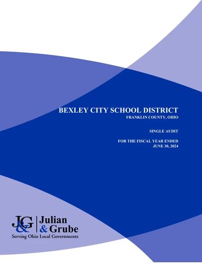 Bexley City School District ACFR Cover
