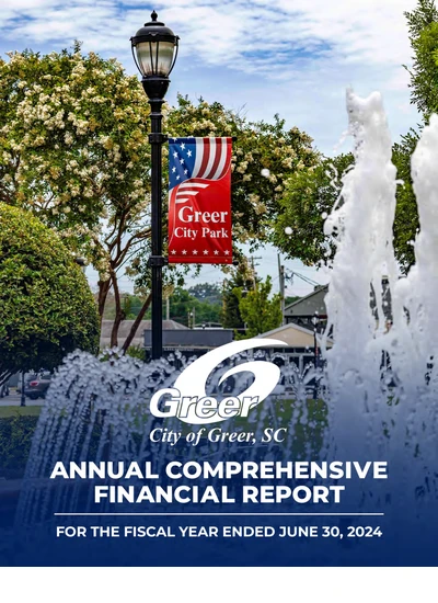City of Greer ACFR Cover
