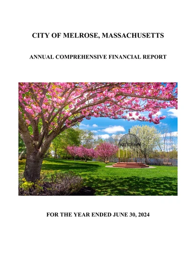 City of Melrose ACFR Cover