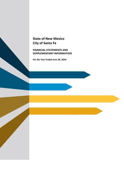 City of Santa Fe ACFR Cover