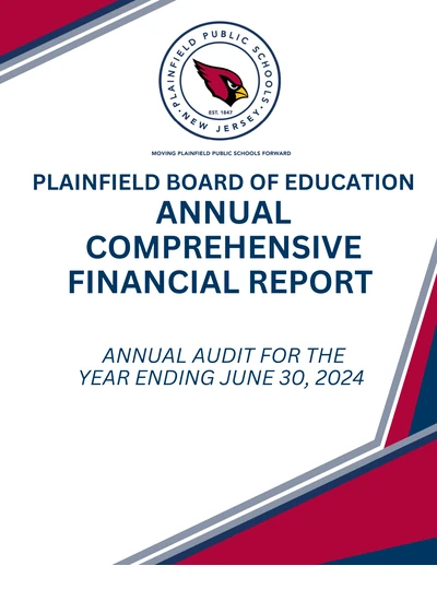 City of Plainfield Public Schools ACFR Cover