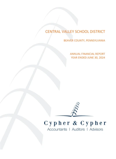 Central Valley School District ACFR Cover