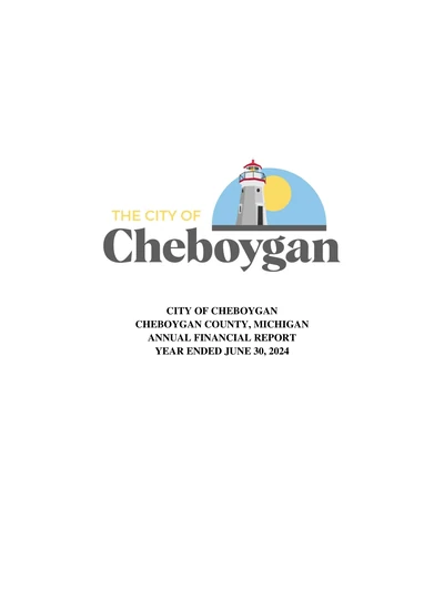 City of Cheboygan ACFR Cover