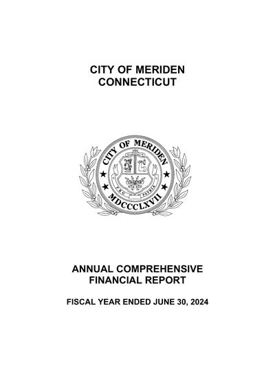 City of Meriden ACFR Cover