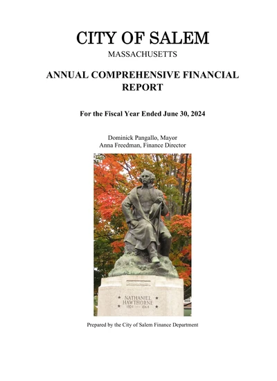 City of Salem ACFR Cover