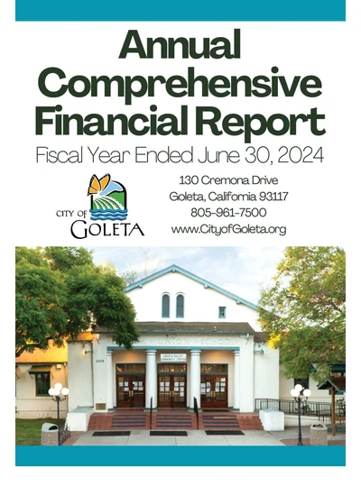 City of Goleta ACFR Cover