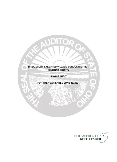 Bridgeport Exempted Village School District ACFR Cover