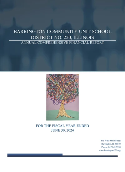 Barrington Community Unit School District No. 220 ACFR Cover