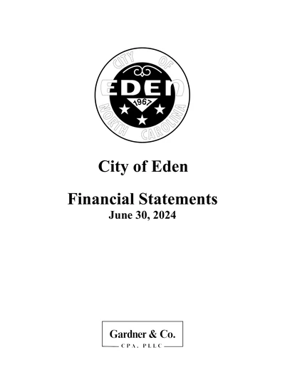 City of Eden ACFR Cover