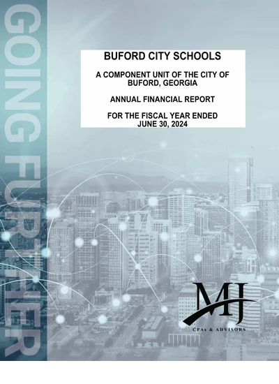 City of Buford Board of Education ACFR Cover