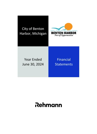 City of Benton Harbor, Michigan ACFR Cover