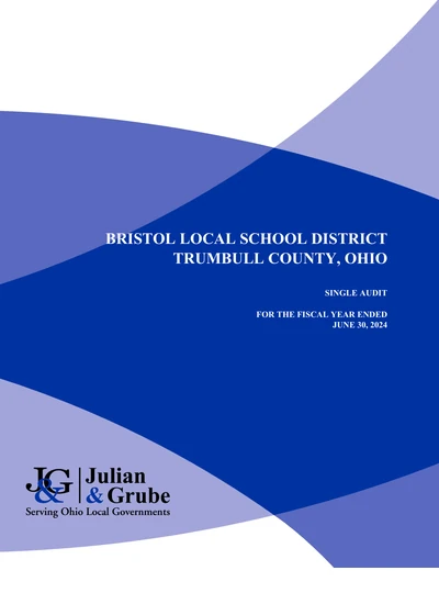 Bristol Local School District ACFR Cover