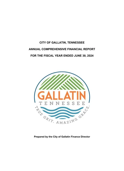 City of Gallatin ACFR Cover