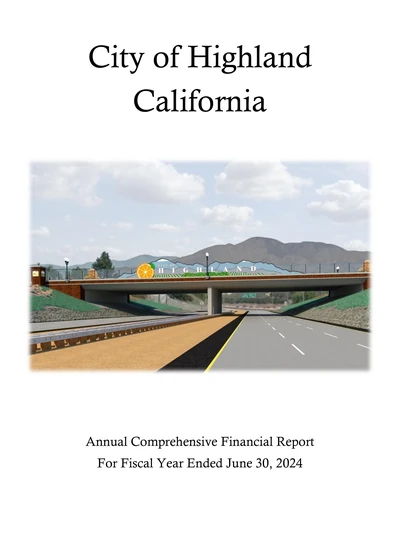 City of Highland ACFR Cover