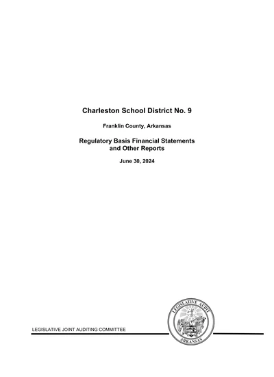 Charleston School District ACFR Cover