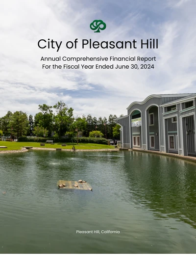 City of Pleasant Hill ACFR Cover
