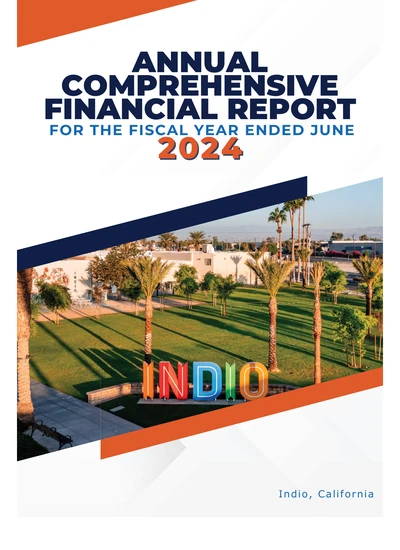 City of Indio ACFR Cover