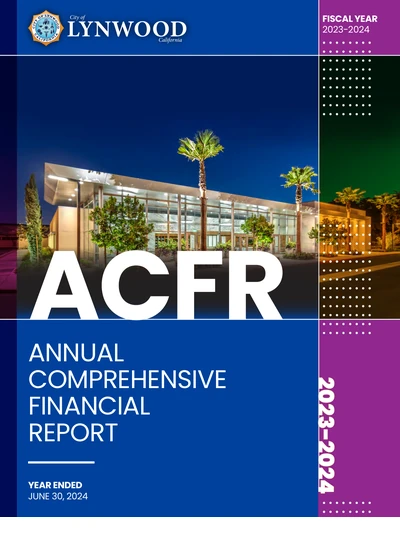City of Lynwood ACFR Cover