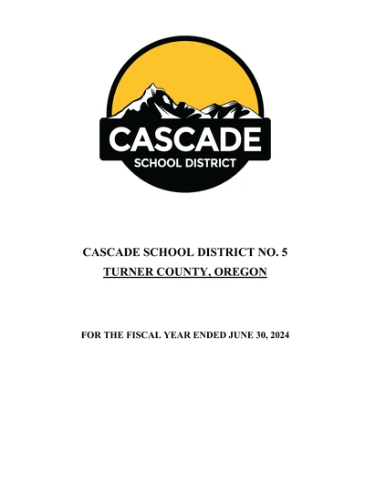 Cascade School District ACFR Cover