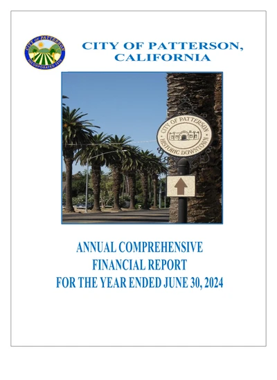 City of Patterson ACFR Cover