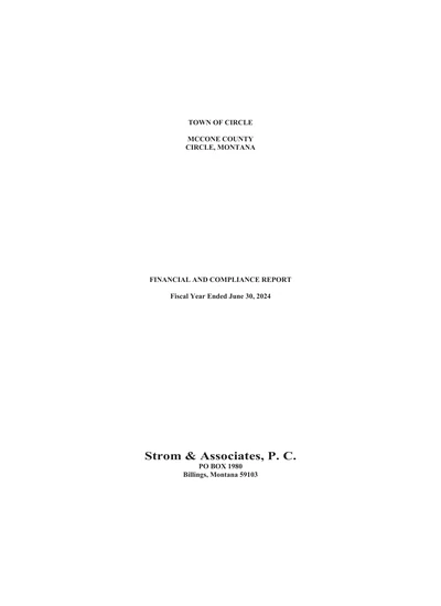 Circle Town ACFR Cover