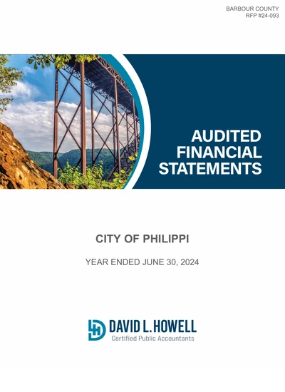 City of Philippi ACFR Cover