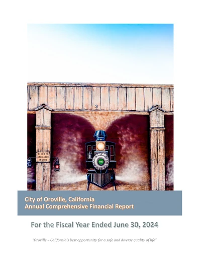 City of Oroville ACFR Cover