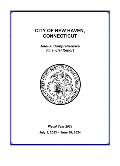 City of New Haven ACFR Cover