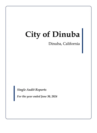 City of Dinuba ACFR Cover