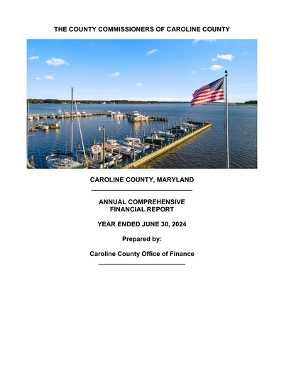 Caroline County Commissioners ACFR Cover