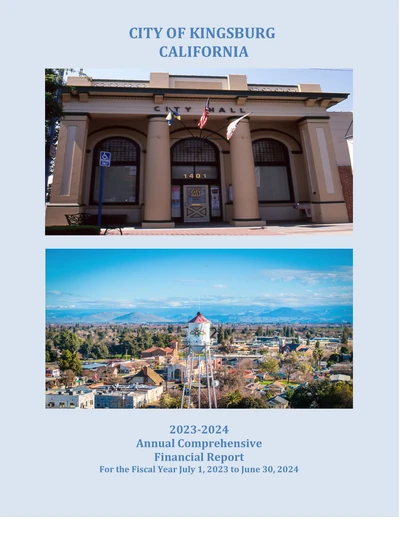 City of Kingsburg ACFR Cover