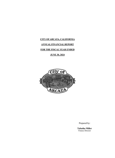 City of Arcata ACFR Cover