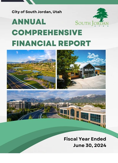 City of South Jordan ACFR Cover