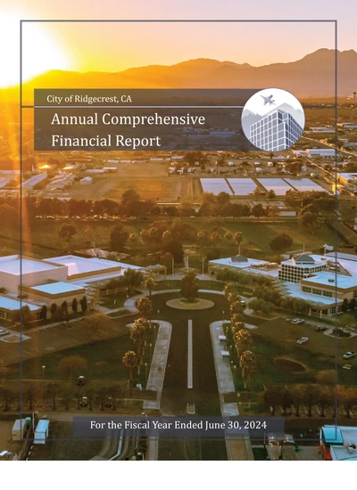 City of Ridgecrest ACFR Cover