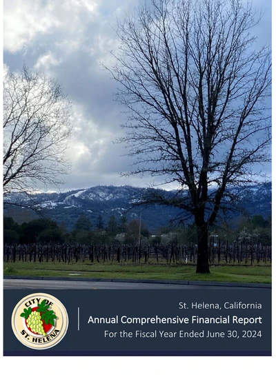 City of St. Helena ACFR Cover