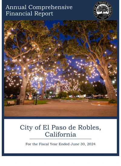 City of El Paso De Robles ACFR Cover