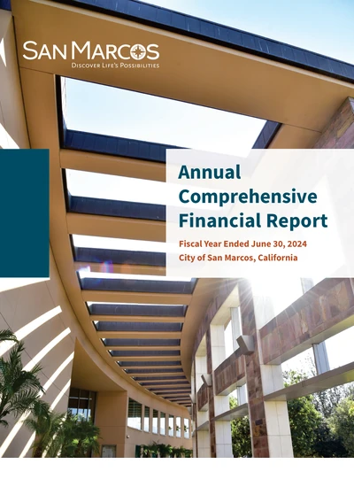 City of San Marcos ACFR Cover