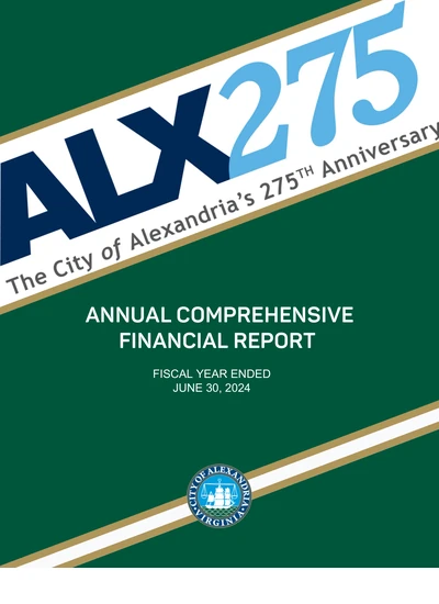 City of Alexandria, Virginia ACFR Cover