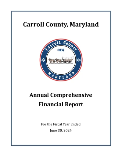 Carroll County Commissioners ACFR Cover