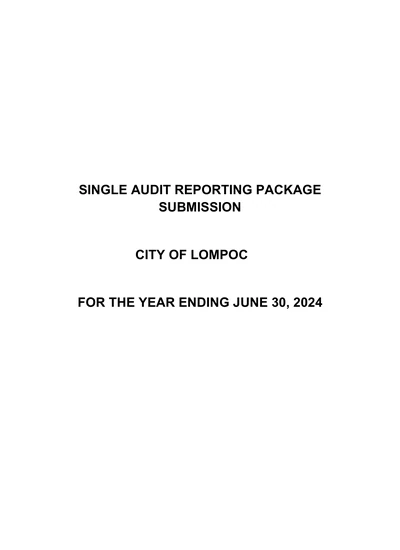 City of Lompoc ACFR Cover