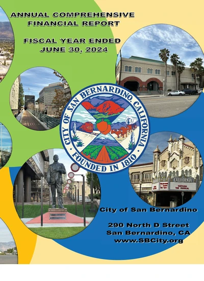 City of San Bernardino ACFR Cover