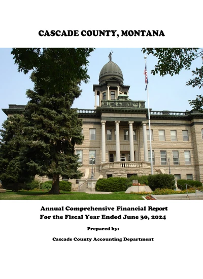 Cascade County, Montana ACFR Cover