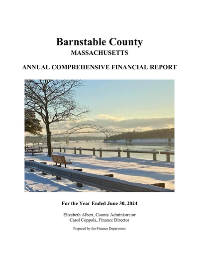 Barnstable County ACFR Cover