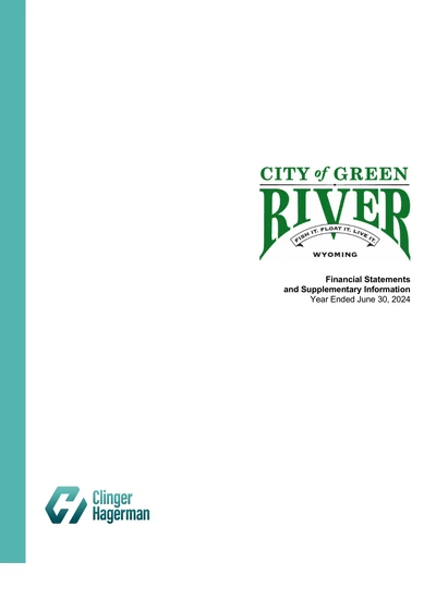 City of Green River, Wyoming ACFR Cover