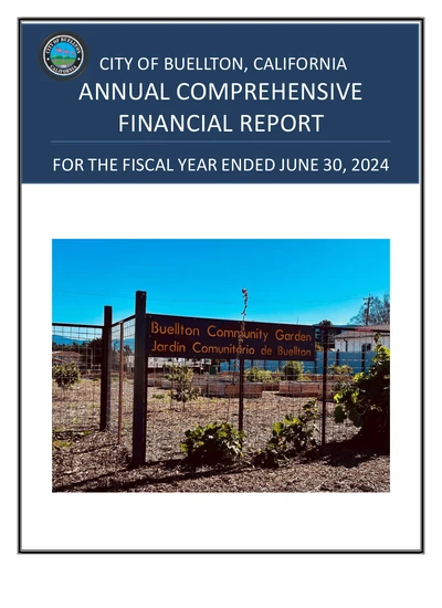 City of Buellton ACFR Cover