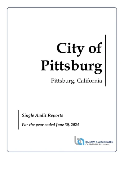 City of Pittsburg ACFR Cover