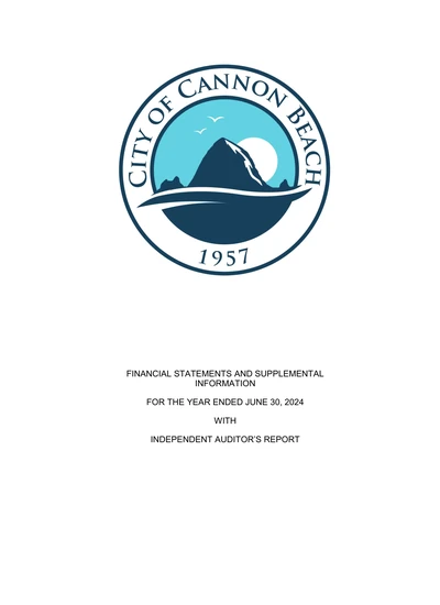 City of Cannon Beach ACFR Cover