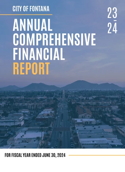 City of Fontana ACFR Cover