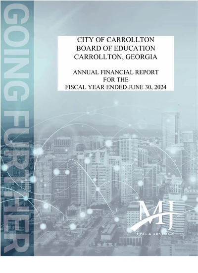 City of Carrollton Board of Education ACFR Cover
