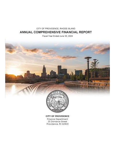 City of Providence, Rhode Island ACFR Cover